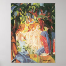 Augustus Macke 1913 Poster voor badmeisjes