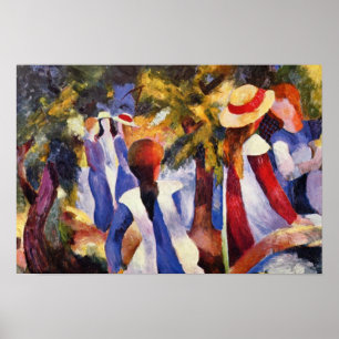  Augustus Macke Girl in het platteland Poster