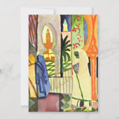 Augustus Macke, in de tempelzaal, Feestdagenkaart (Voorkant)