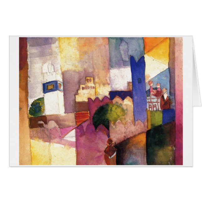 Augustus Macke - Kairouan (III) Waterverf 1914 (Voorkant Horizontaal)