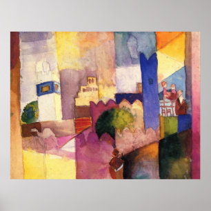 Augustus Macke - Kairouan (III) Waterverf 1914 Poster