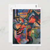 Augustus Macke - Kleur Samenstelling Ode aan Bach  Briefkaart (Voorkant / Achterkant)