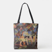 Augustus Macke Landschap met Koeien en Camel Tote Bag (Achterkant)