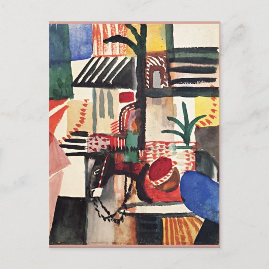 Augustus Macke, Man met Donkey Briefkaart (Voorkant)