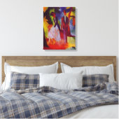  augustus Macke mensen door een blauw meer Canvas Afdruk (Insitu (Slaapkamer))