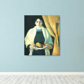  augustus Macke-portret met appels Canvas Afdruk (Insitu (Houten vloer))