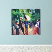 augustus Macke Promenade Canvas Afdruk (Insitu (Houten vloer))