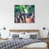 augustus Macke Promenade Canvas Afdruk (Insitu (Slaapkamer))