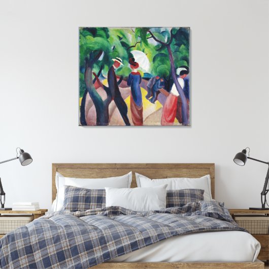  augustus Macke Promenade Canvas Afdruk (Insitu (Slaapkamer))