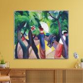 augustus Macke Promenade Canvas Afdruk (Insitu (Woonkamer))