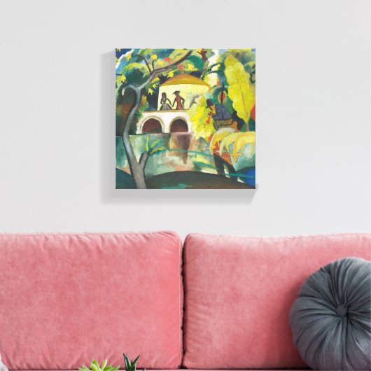 augustus Macke Rokoko Canvas Afdruk (Insitu (Woonkamer))