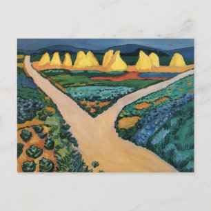 Augustus Macke-schilderij, groentevelden Briefkaart