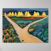 Augustus Macke-schilderij, groentevelden Poster (Voorkant)