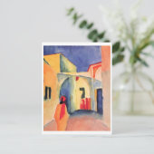 Augustus Macke - Uitzicht in een waterverf van Lan Briefkaart (Staand voorkant)