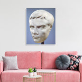 Augustus, marmer head, c.27-20 BC Canvas Afdruk (Insitu (Woonkamer))