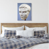 Augustus, marmer head, c.27-20 BC Canvas Afdruk (Insitu (Slaapkamer))