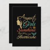 Augustus meisjes zijn zonneschijn Augustus verjaar Kaart (Voorkant / Achterkant)