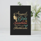 Augustus Meisjes zijn Zonneschijn Augustus Verjaar Kaart (Staand voorkant)
