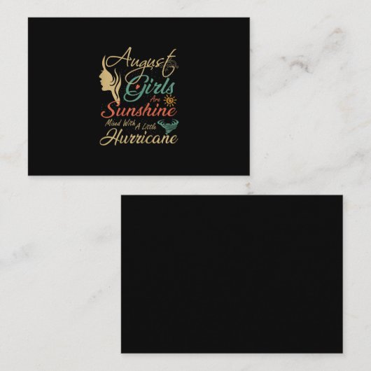 Augustus meisjes zijn zonneschijn augustus zondags informatiekaartje (Voorkant / Achterkant)