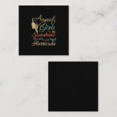 Augustus meisjes zijn zonneschijn vierkante visitekaartje (Voorkant / Achterkant)