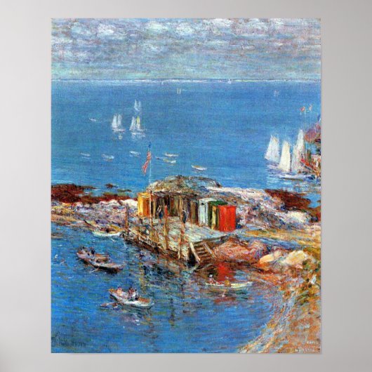 Augustus Middag, Appledore door Childe Hassam Poster (Voorkant)