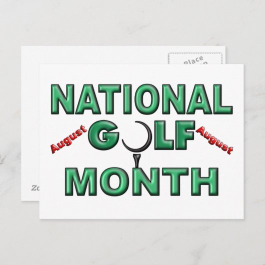 Augustus - Nationale Golfmaand Briefkaart (Voorkant / Achterkant)