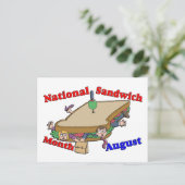 Augustus - Nationale Sandwich-maand Briefkaart (Staand voorkant)