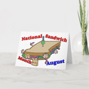 Augustus - Nationale Sandwich-maand Feestdagen Kaart
