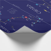 Augustus - November Zodiac Constellations Cadeaupapier (Hoek)