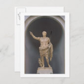 Augustus of Prima Porta, c.20 BC (marmer) Briefkaart (Voorkant / Achterkant)