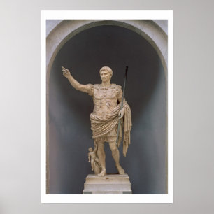 Augustus of Prima Porta, c.20 BC (marmer) Poster