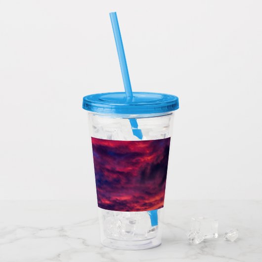 augustus rood acryl drinkbeker (Voorkant ijs)