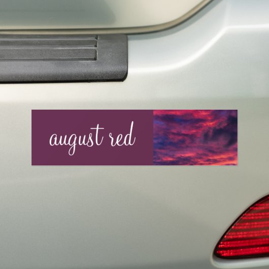 augustus rood bumpersticker (Op auto)