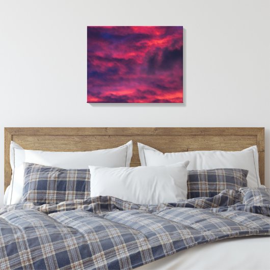 augustus rood canvas afdruk (Insitu (Slaapkamer))