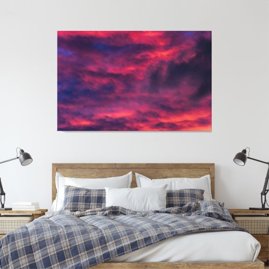 augustus rood canvas afdruk (Insitu (Slaapkamer))