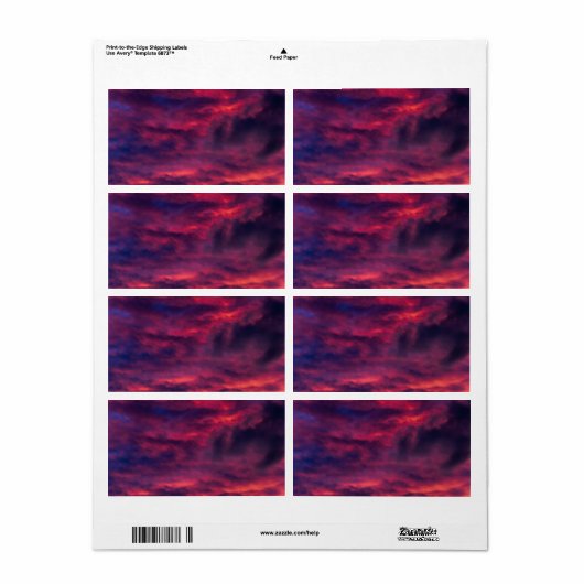 augustus rood etiket (Full Sheet)