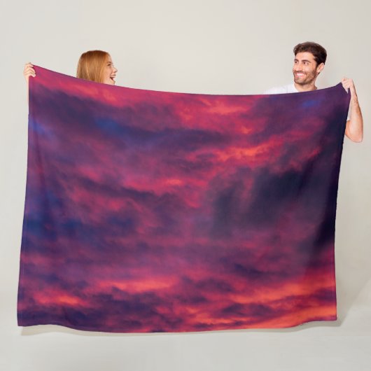 augustus rood fleece deken (In situ)
