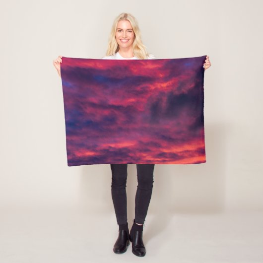 augustus rood fleece deken (In situ)