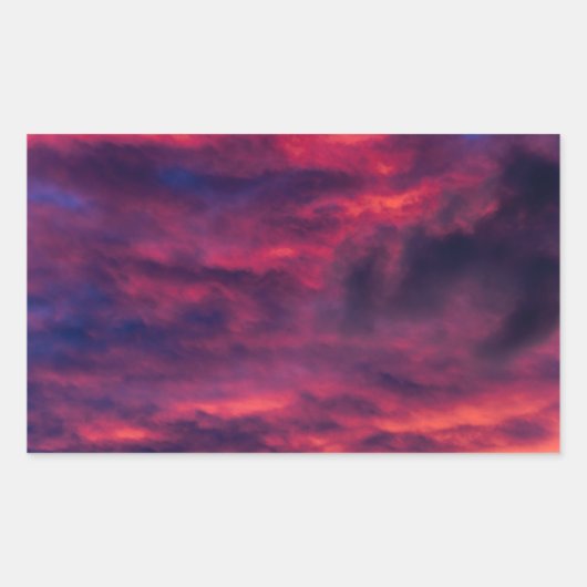 augustus rood rechthoekige sticker (Voorkant)