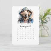 Augustus Stand-alone Kalender Hond Splash Art Menu (Staand voorkant)