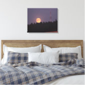Augustus Supermaan boven Paradise Ridge Canvas Afdruk (Insitu (Slaapkamer))