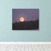Augustus Supermaan boven Paradise Ridge Canvas Afdruk (Insitu (Houten vloer))