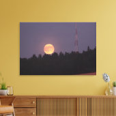 Augustus Supermoon boven Paradise Ridge Canvas Afdruk (Insitu (Woonkamer))