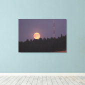Augustus Supermoon boven Paradise Ridge Canvas Afdruk (Insitu (Houten vloer))