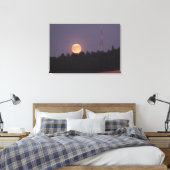 Augustus Supermoon boven Paradise Ridge Canvas Afdruk (Insitu (Slaapkamer))