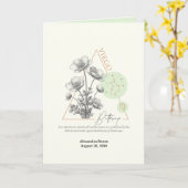 Augustus tot september Geboorte Bloem Aangepaste V Kaart (Gele Bloem)