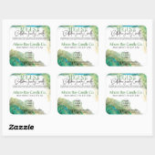 Augustus Verborgen juwelenkaartenlabel Vierkante Sticker (Vel)