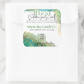 Augustus Verborgen juwelenkaartenlabel Vierkante Sticker (Tas)