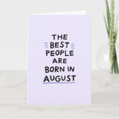Augustus Verjaardag Kaart (Voorkant)