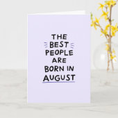Augustus Verjaardag Kaart (Gele Bloem)